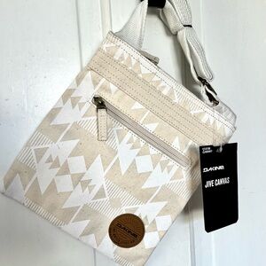 Dakine Jive Canvas Tan and White Crossbody Bag